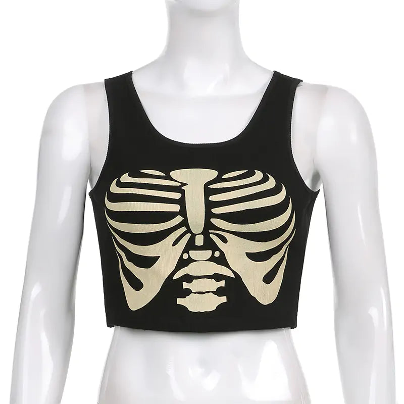 Skeleton Crop Top