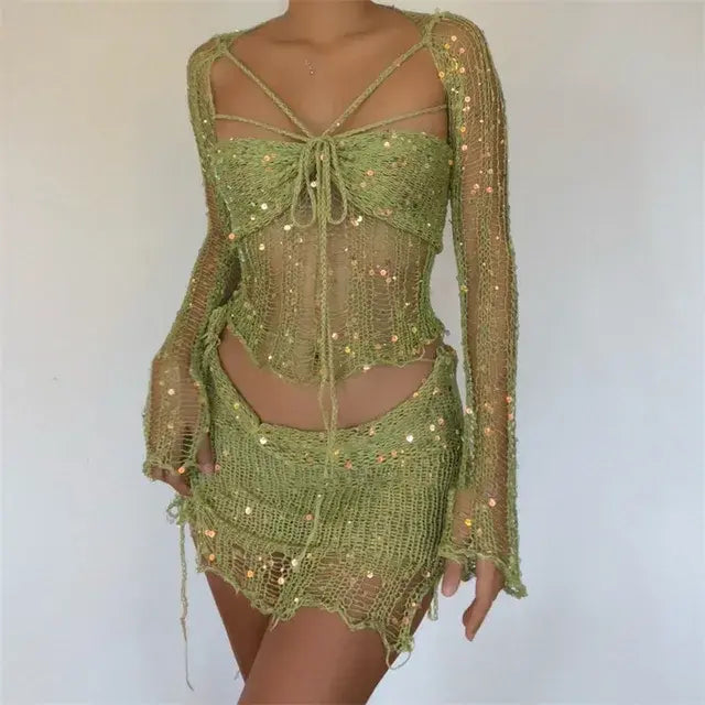 Sequin Knit Cover-up