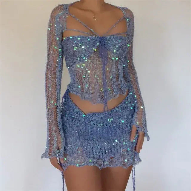 Sequin Knit Cover-up