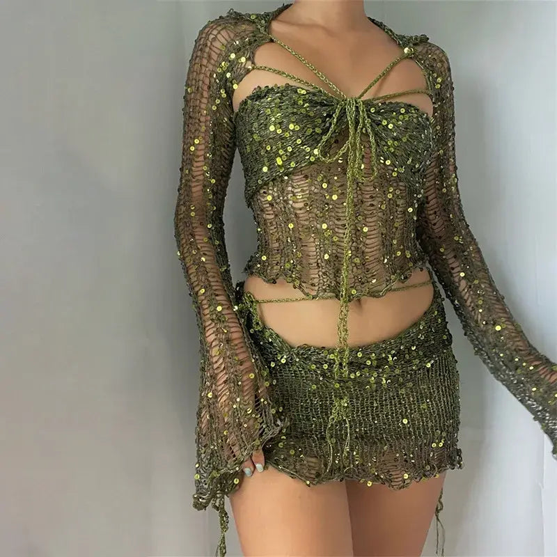 Sequin Knit Cover-up