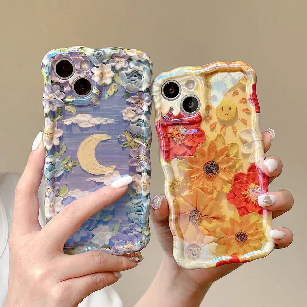 Floral and Moon Phone Case