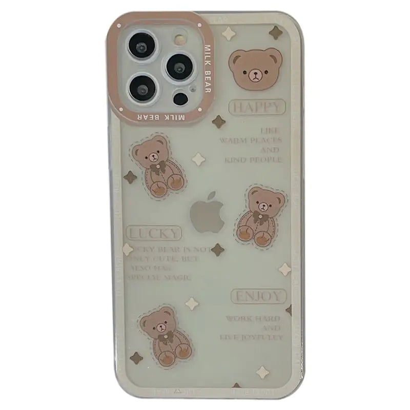 Cartoon Bear Transparent Case