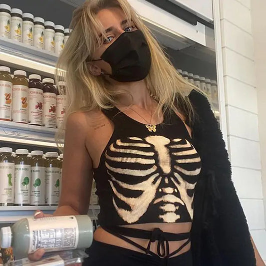 Skeleton Crop Top