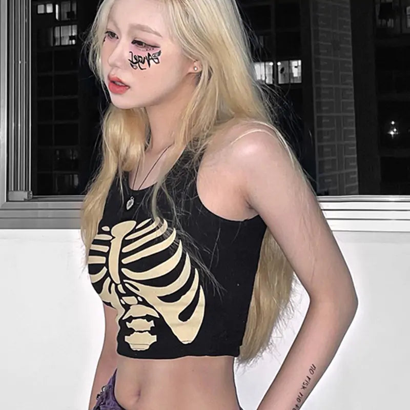 Skeleton Crop Top