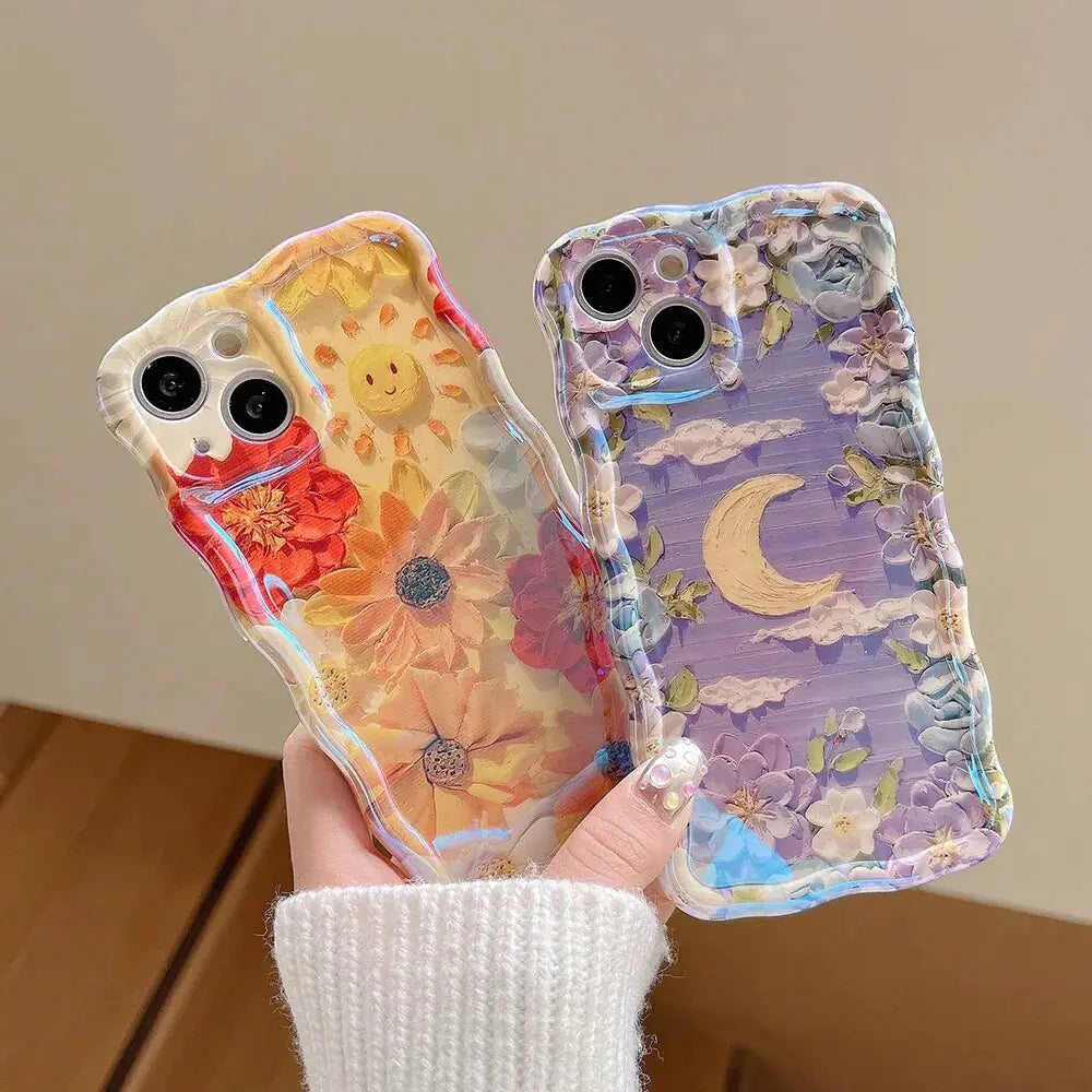 Floral and Moon Phone Case