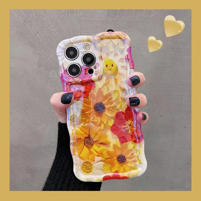 Floral and Moon Phone Case