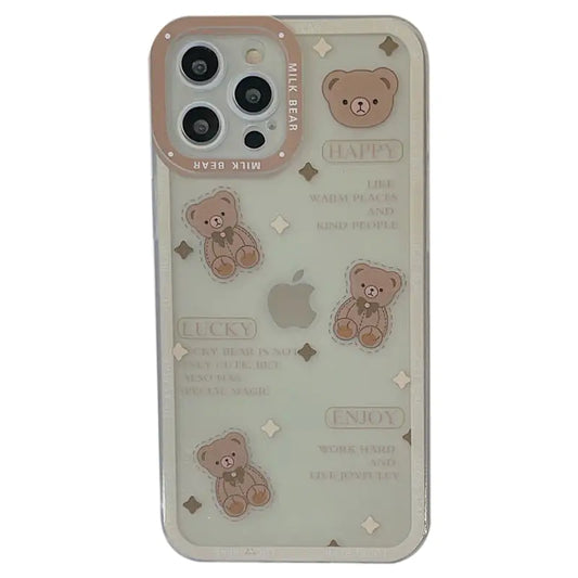 Cartoon Bear Transparent Case