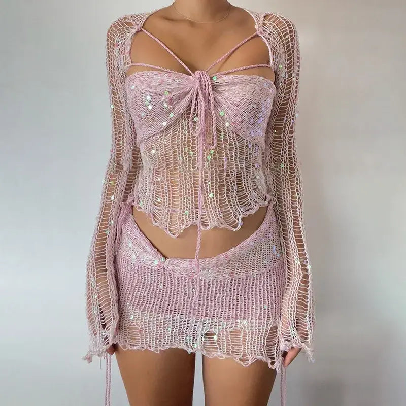 Sequin Knit Cover-up